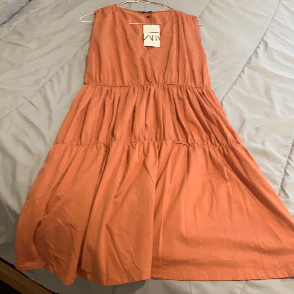 Zara peachy dress
